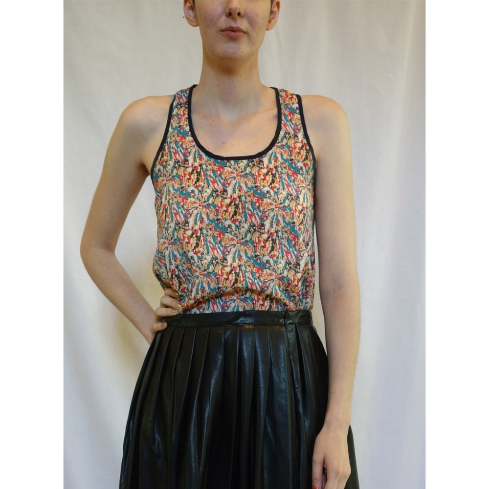 Printed racerback top